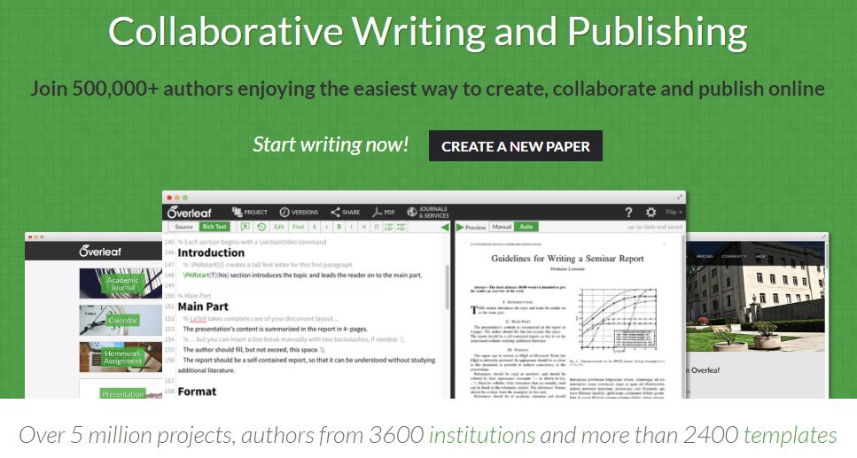 Overleaf: Cloud-based Latex Solution for Collaborative Writing and Publishing